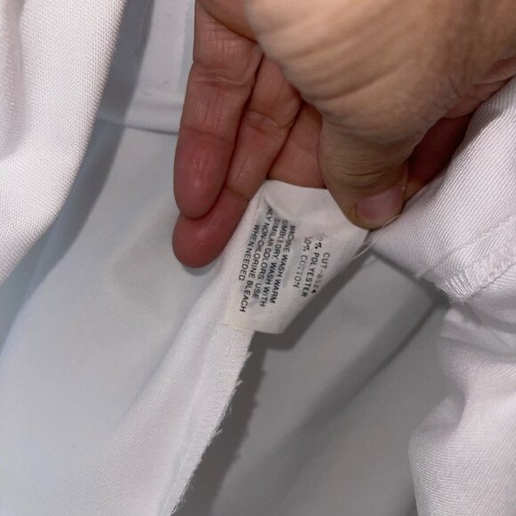 Mister Remo Vintage Women Skirt Size Large White Big Pockets Cotton Button Front - Picture 3 of 5